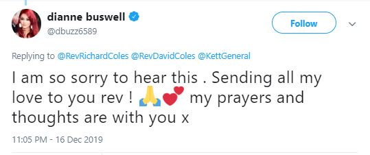  Strictly professional dancer Dianne Buswell, who was partnered with Richard in the 2017 series, tweeted her condolences