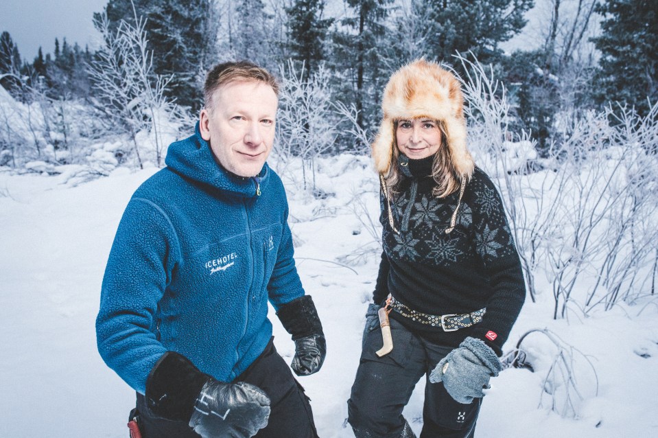 Former Icehotel ice-production technician Niklas Byman and artist AnnaSofia Mååg created it