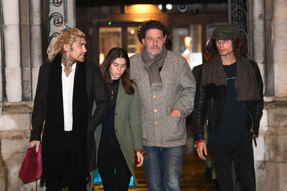  Marco Pierre White (centre right) with children Marco Jr (left) and Luciano (right)