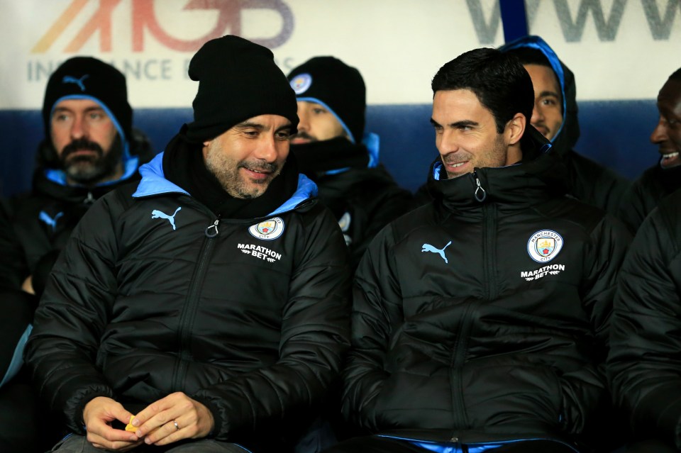  Arteta was on the City bench for Wednesday night's trip to Oxford