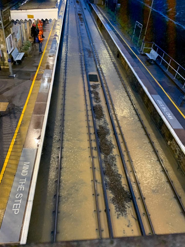  Rail journeys have been severely disrupted by flooding