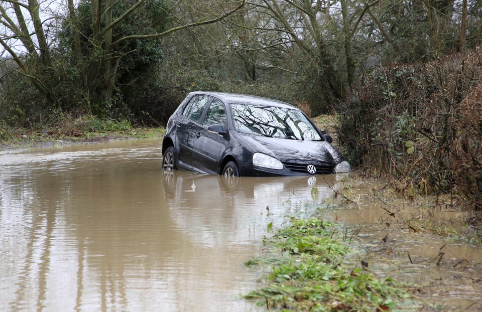  Drivers have had to battle with the flood water all over the south of the country