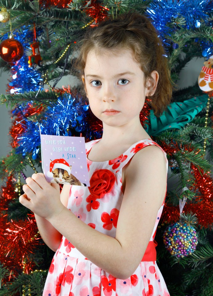  Six-year-old Florence Widdicombe, from Tooting, south London, was shocked after discovering a message in her Christmas card