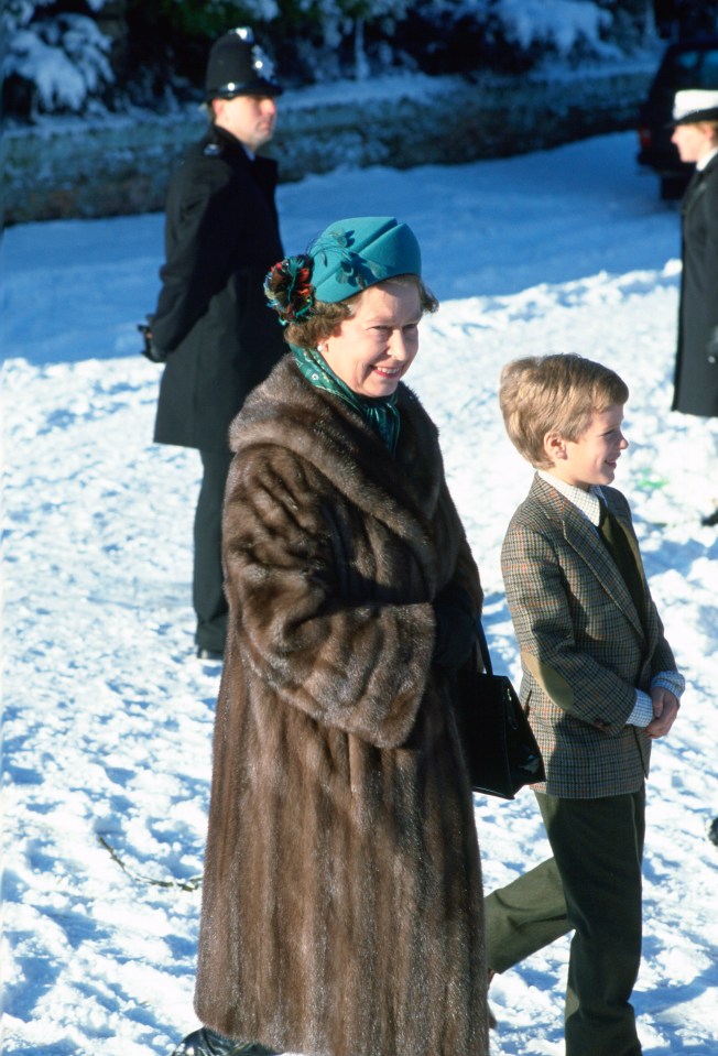  The Queen is seen with her grandson Peter Philips in 1985