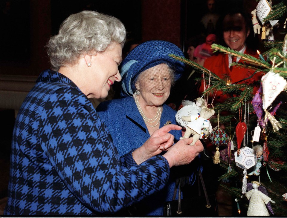  Some of the Christmas tree decorations include glass baubles from Queen Victoria - as seen in 1998