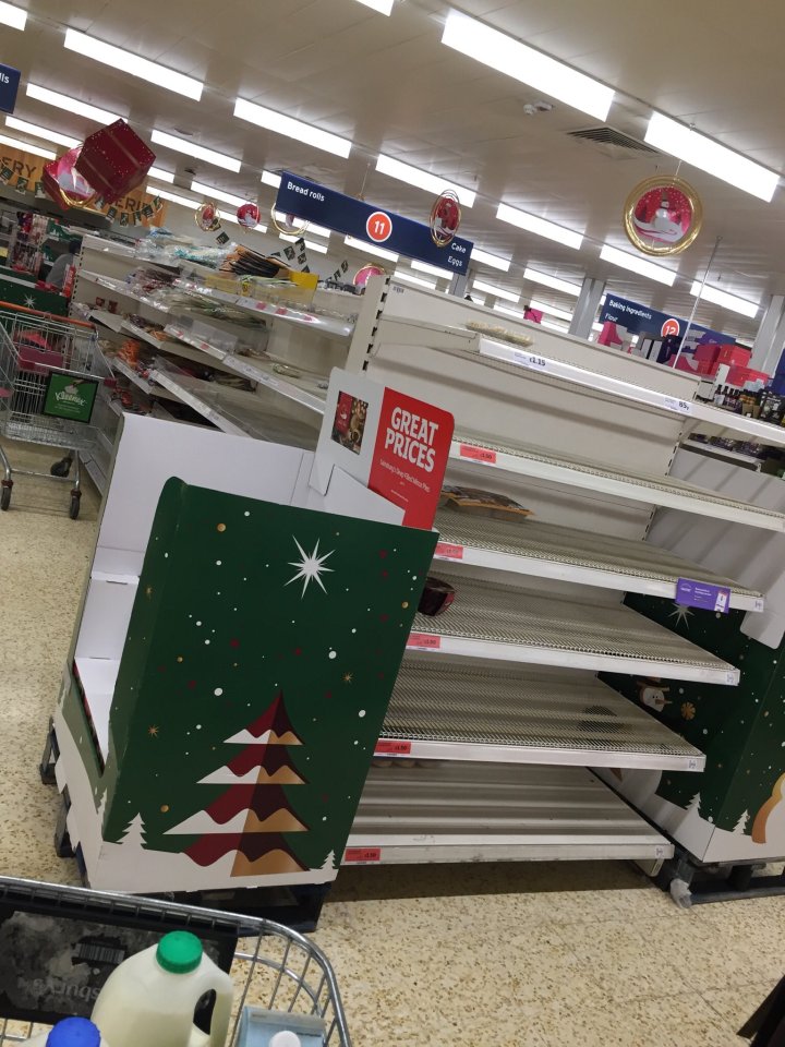  One shopper was left disappointed by the lack of stock in her local Sainsbury's last night