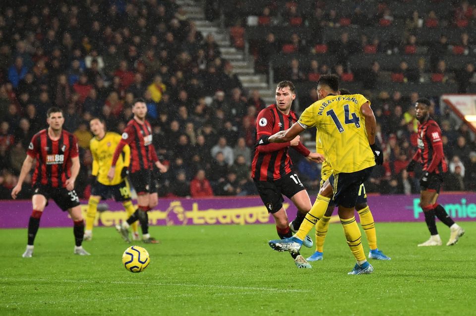  Pierre-Emerick Aubameyang equalised in the 63rd minute with a finish from close range