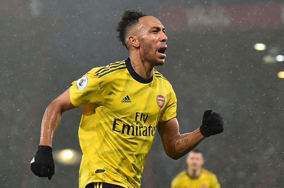  Gunners striker Aubameyang has now scored 12 goals in the Premier League this season