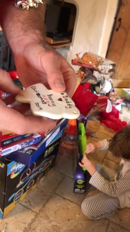  He was thrilled with the handmade tree decoration