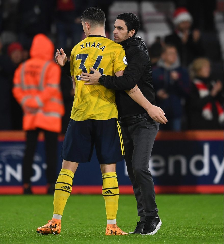  Granit Xhaka is said to be angry with Mikel Arteta for his apparent two-faced approach to the midfielder's future