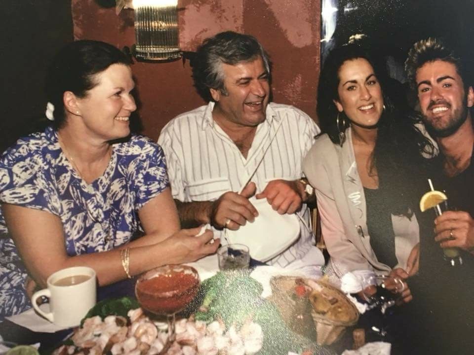  George's dad Jack is the only surviving member of the picture after mum Lesley, left, sister Melanie, second right, and George, right, passed away