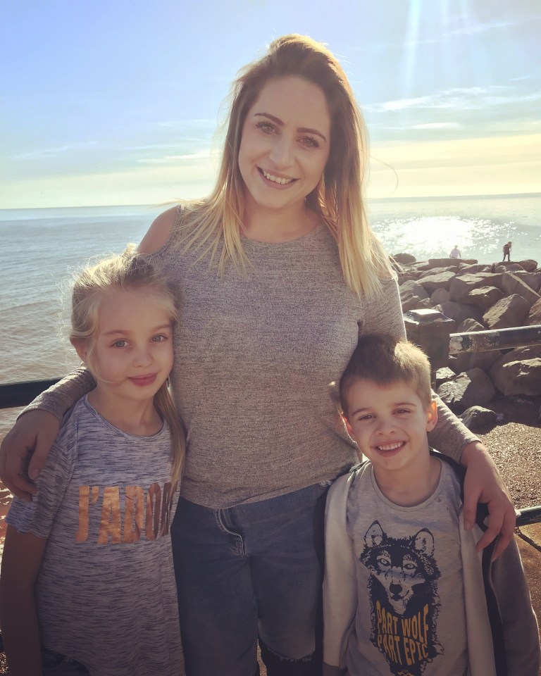 Emma Wills with kids Lily, nine, and Riley, seven