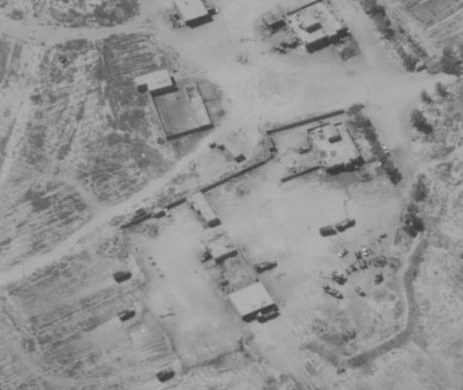 The Pentagon also shared pre-strike images of the key locations in Iraq and Syria which were hit