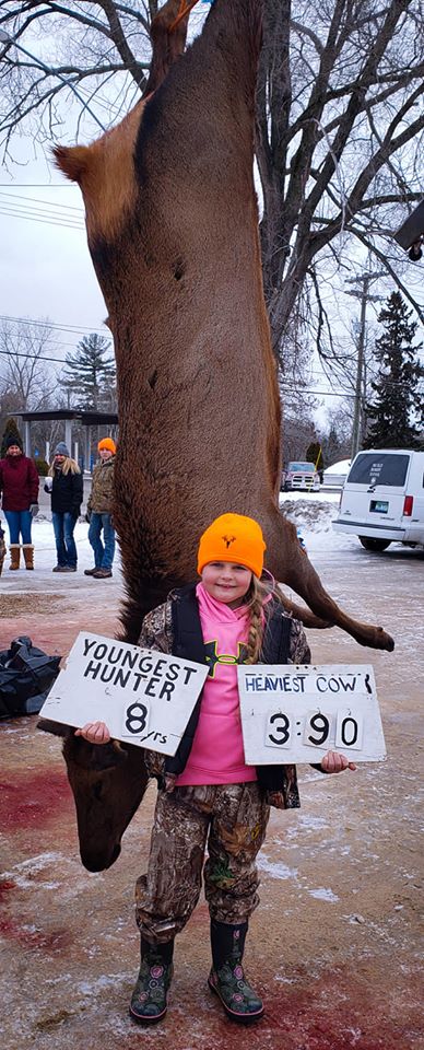 The elk Braeleigh killed weighted almost 400 pounds