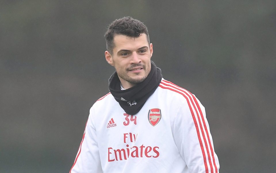  Xhaka was in training on Tuesday having sat out the weekend game