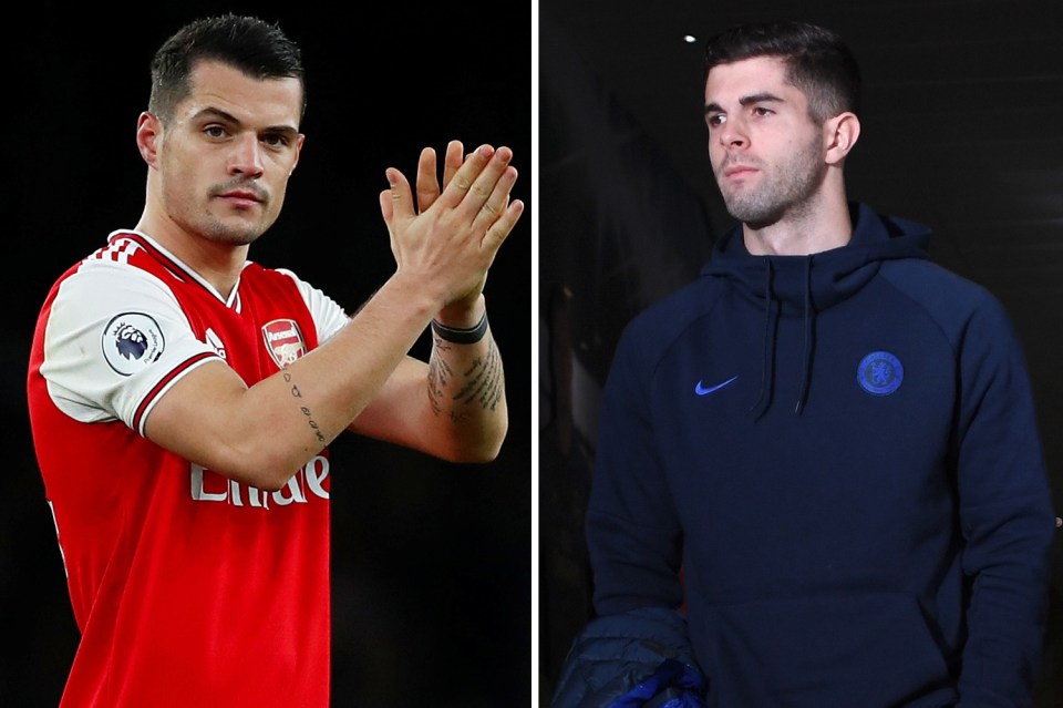  Granit Xhaka and Christian Pulisic will not play in the London derby