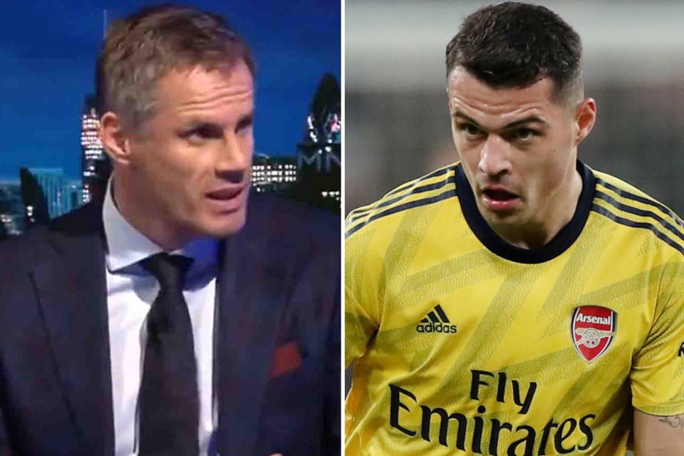  Jamie Carragher has slammed Granit Xhaka as 'shocking'