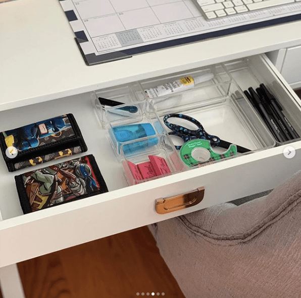  She has her own desk and computer as well as a conference table for meetings