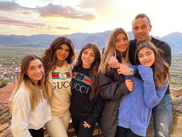 Teresa and Joe's five daughters visited him in Italy this past fall