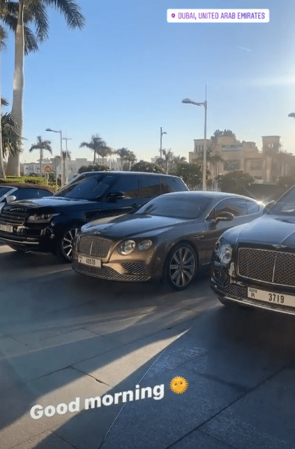  Kevlin admired the fleet of luxury cars outside his hotel in Dubai