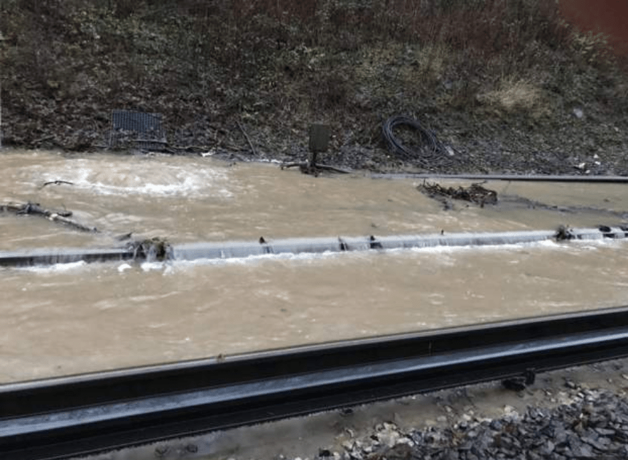  Flooding in the Balcombe area has seen chaos hit train lines - affecting people travelling to Gatwick