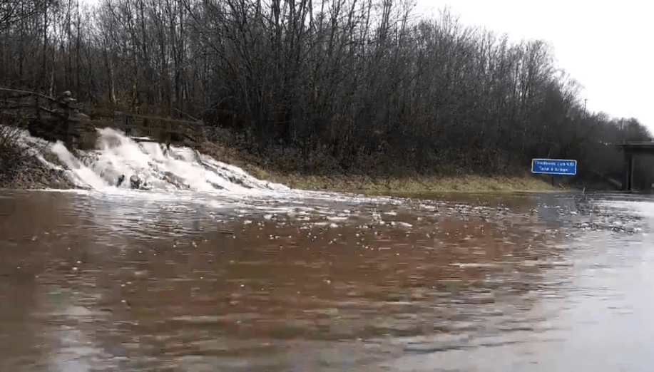  Flooding has severely disrupted drivers on the M23 after heavy rainfall