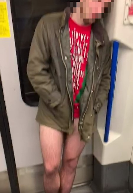  The unfortunate man was seen slumped against the door of the Tube