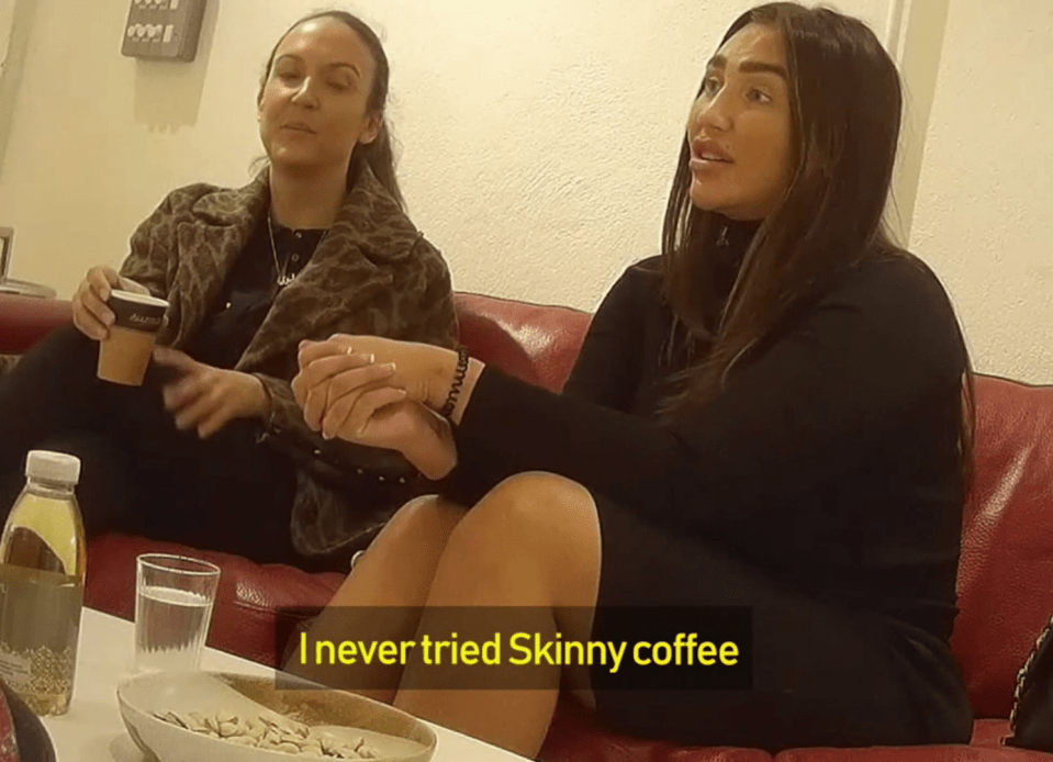  Lauren Goodger laughed as she admitted to never trying Skinny Coffee