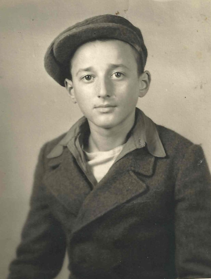  Ivor Perl aged 14, two years after being sent to the camp