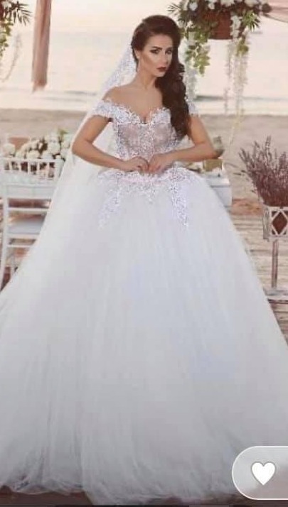 The groom revealed his fiancée was wearing a dress similar to this 