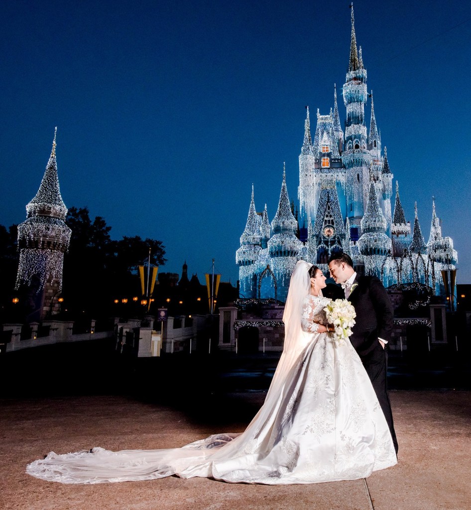  A bride and groom asked wedding guests to donate £17,000 towards their Disney-themed nuptials 