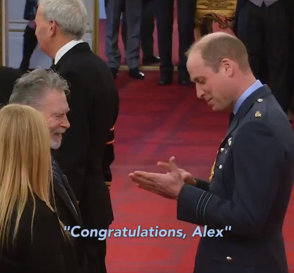 William showed off his sign language skills at the Palace today