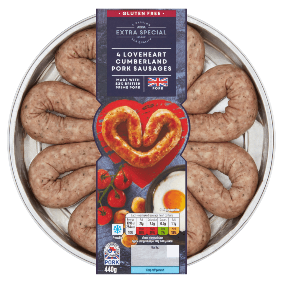  The love heart sausages will certainly spice up your Valentine's Day