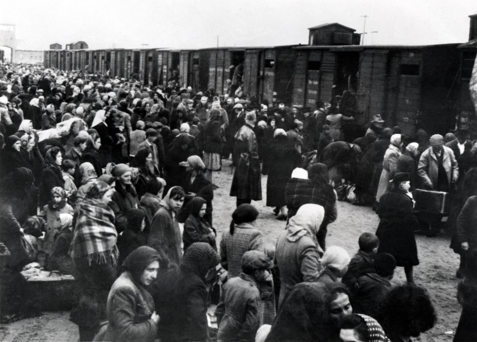  Jewish prisoners arrive at Auschwitz concentration camp in Nazi-occupied Poland