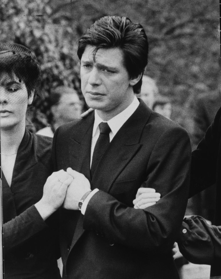  An emotional Jeremy Bamber at the funeral of his victims, where he was comforted by girlfriend Julie