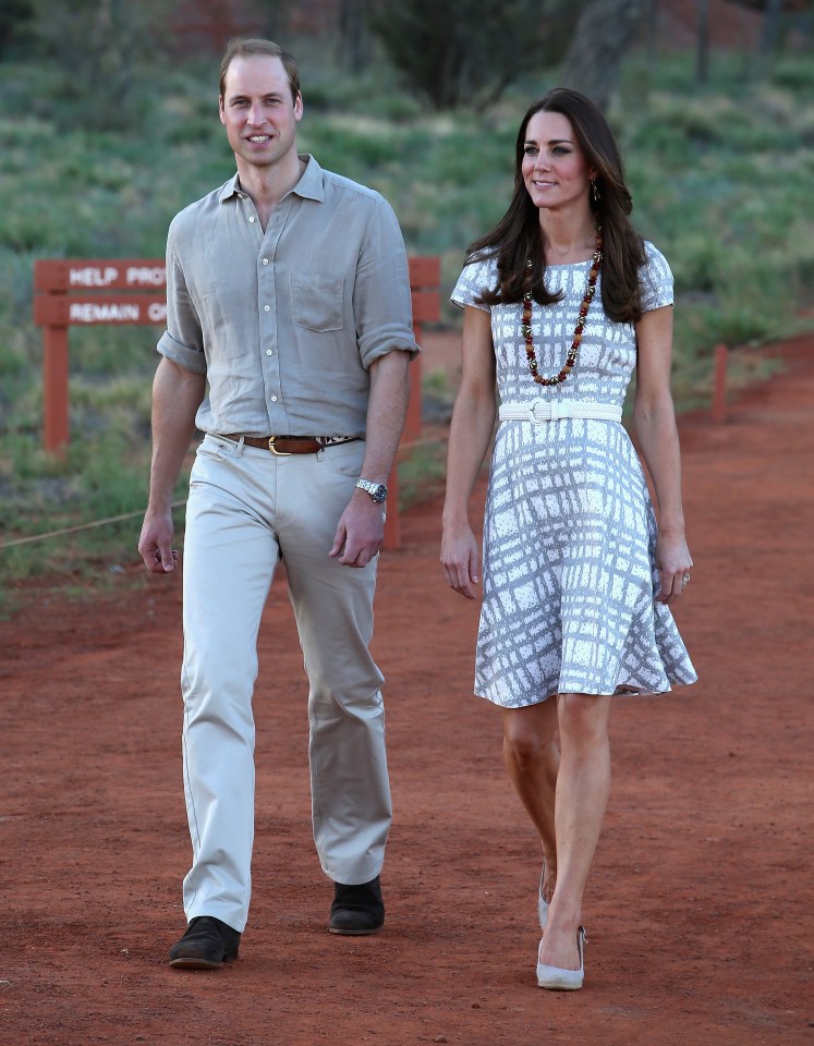  Kate Middleton and Prince William during their royal tour of Australia in 2014