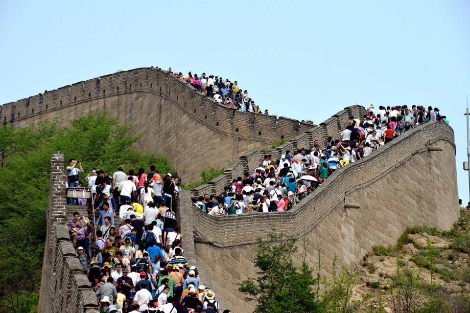  Parts of the Great Wall have been closed to tourists following the outbreak (file photo)