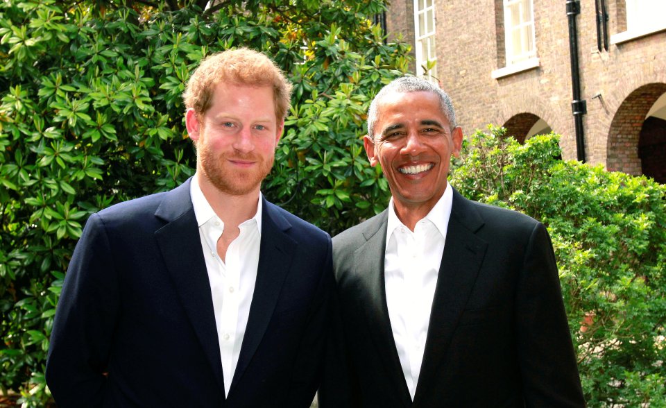  And he posed with former President Barack Obama after he visited Kensington Palace in 2017