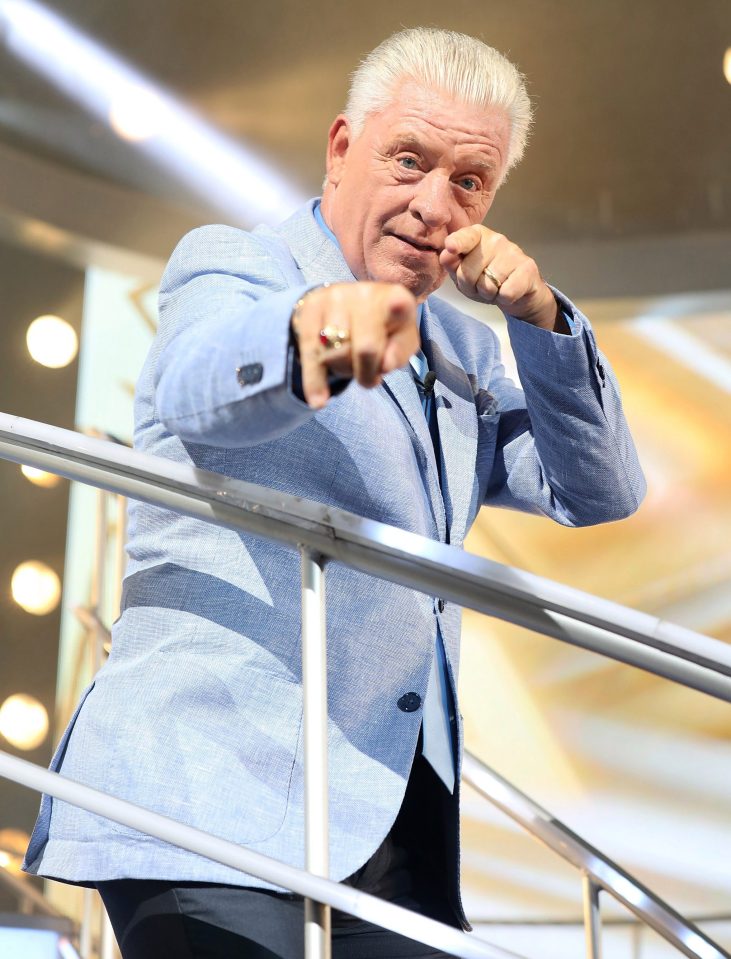  Derek Acorah leaving the Celebrity Big Brother house in 2017