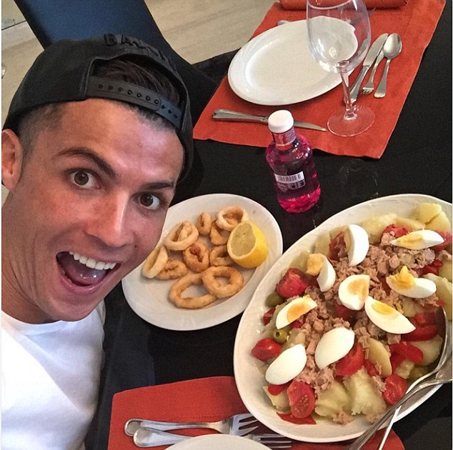  Fish and salad form an integral part of Cristiano Ronaldo's diet