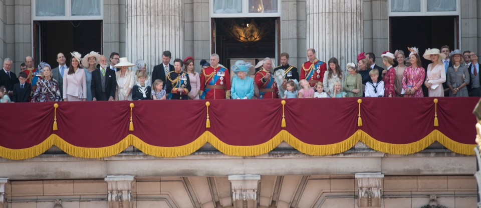 All 44 members of the royal family pose on the balcony at Buckingham Palace