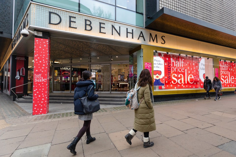  28 new Debenhams stores are earmarked for closure