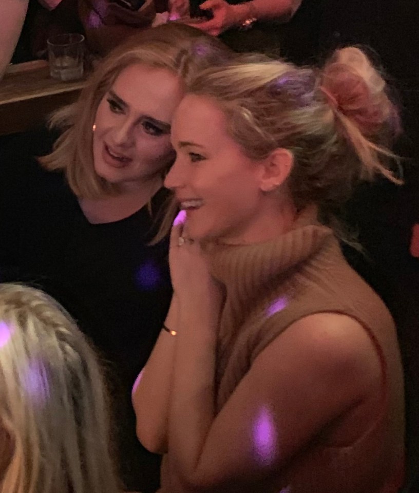  Adele pictured with Hollywood pal Jennifer Lawrence