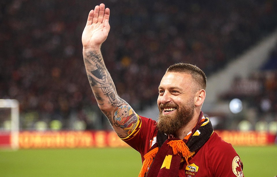  De Rossi had a big farewell at Roma as he left the club at the end of last season after 15 years' service