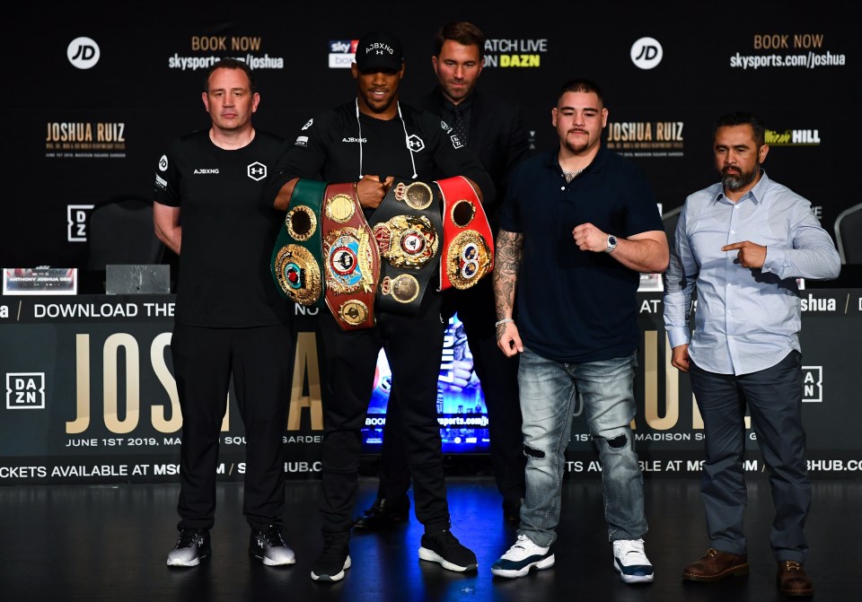 Manny Robles, far right, trains Ruiz but is not sure they will work together again