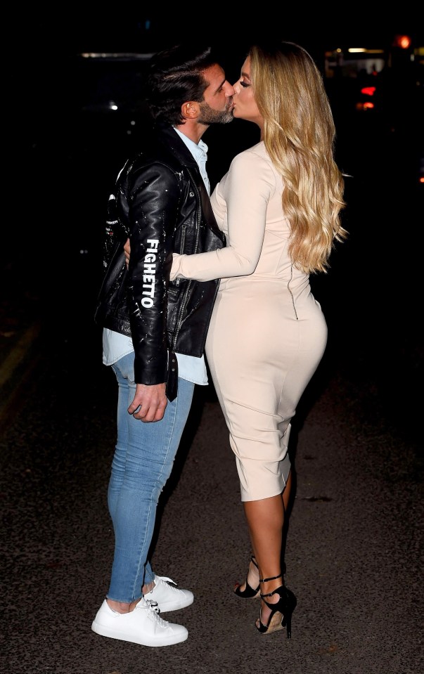  The pair couldn't keep their hands off each other during a night out in Newcastle