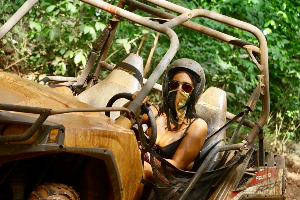  We took a mud buggy for a high-speed, filthy ride through dense forests and mountain trails