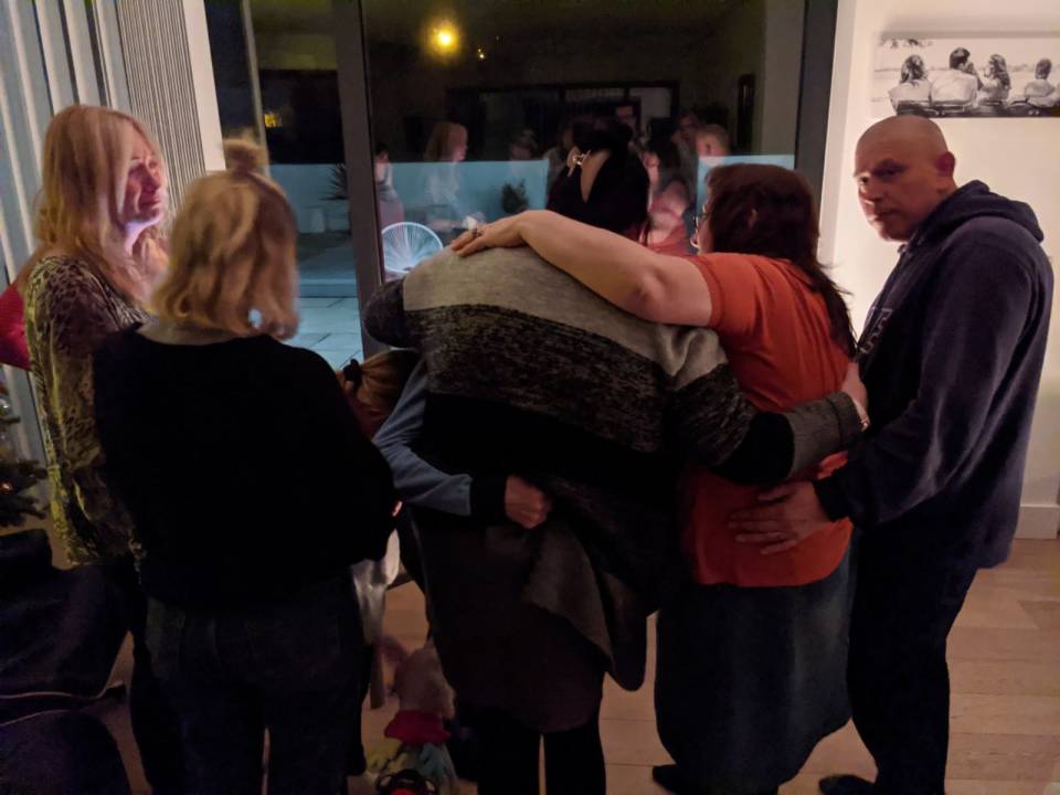  Devastated family members gather together a week after Luchii died