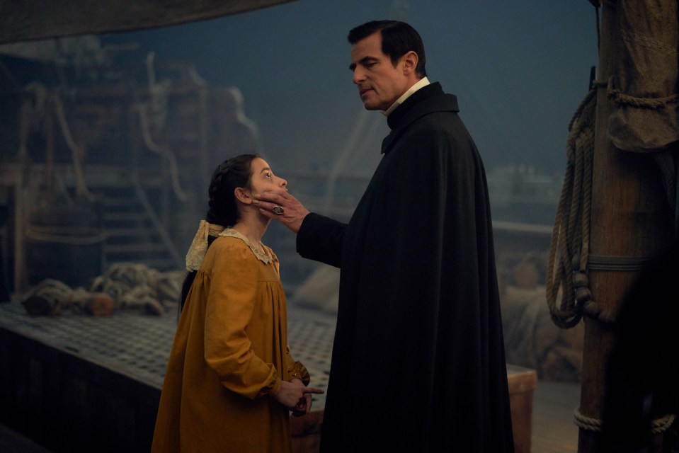  Dracula tries to intimidate Dr Sharma's daughter