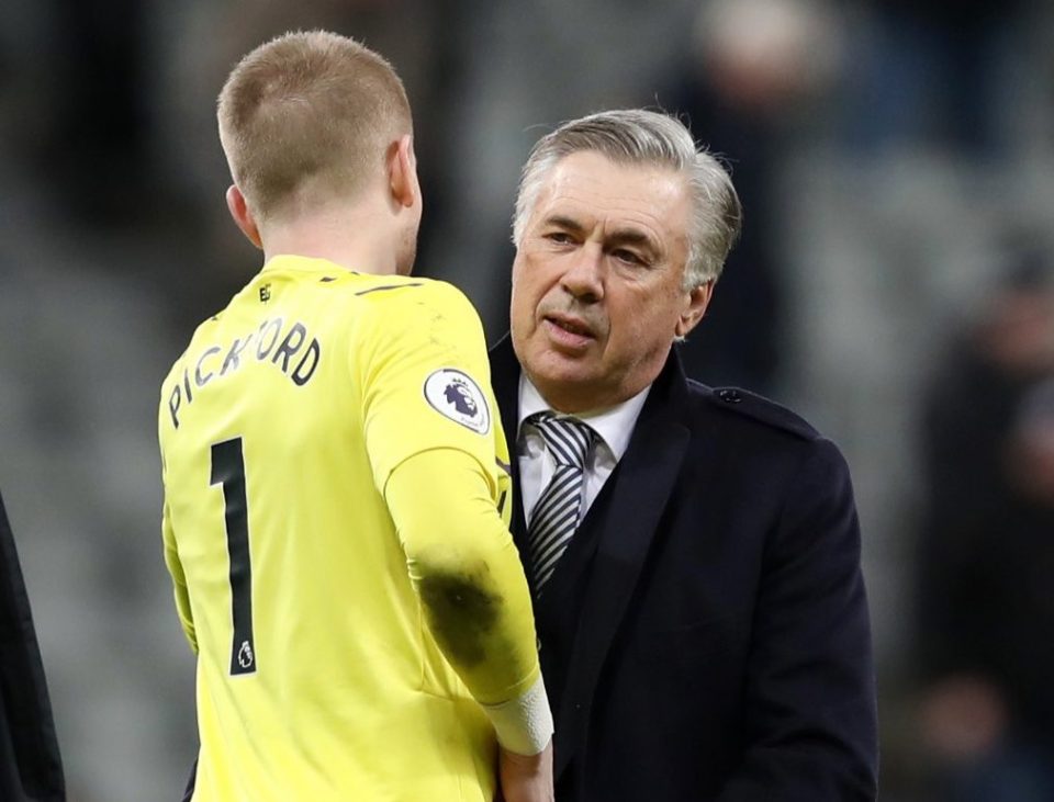  Ancelotti wants Pickford to have competition at Everton